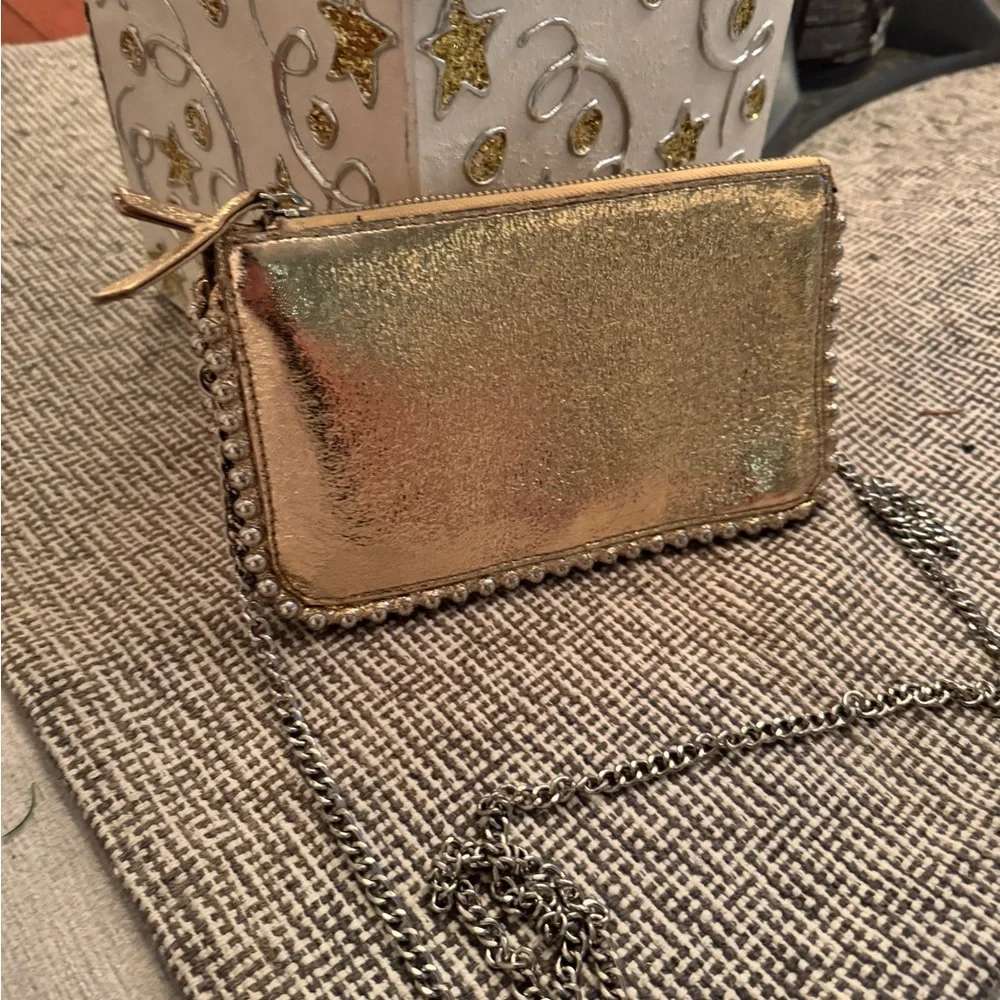 Zara bag on chain gold w/silver detail - Picture 5 of 11